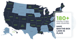 map of United States shows 35 states have ban the box laws